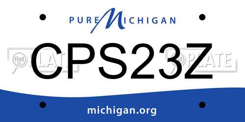 CPS23Z Michigan License Plate