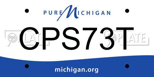 CPS73T Michigan License Plate