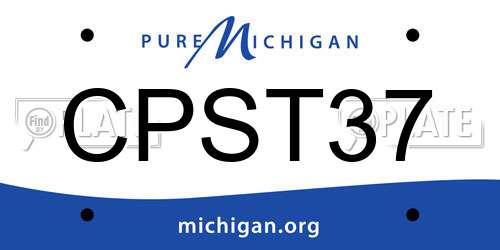 CPST37 Michigan License Plate