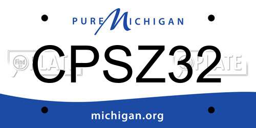 CPSZ32 Michigan License Plate