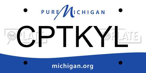 CPTKYL Michigan License Plate