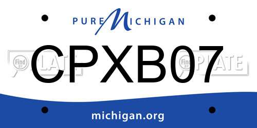 CPXB07 Michigan License Plate