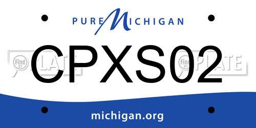 CPXS02 Michigan License Plate
