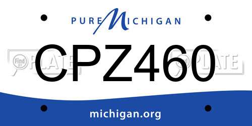 CPZ460 Michigan License Plate