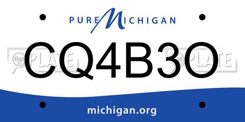 CQ4B3O Michigan License Plate