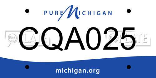 CQA025 Michigan License Plate