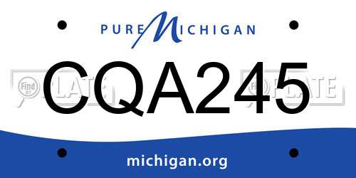 CQA245 Michigan License Plate