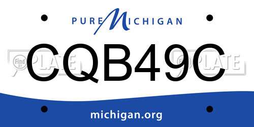 CQB49C Michigan License Plate
