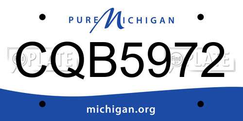 CQB5972 Michigan License Plate