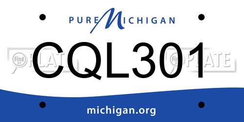 CQL301 Michigan License Plate
