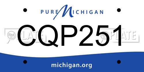 CQP251 Michigan License Plate