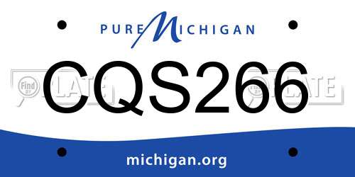 CQS266 Michigan License Plate