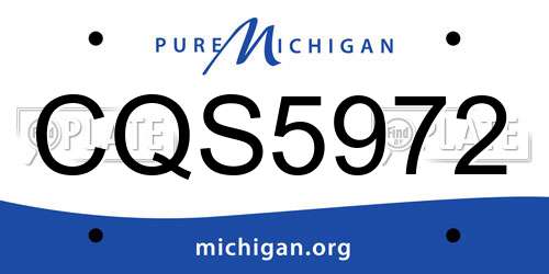 CQS5972 Michigan License Plate