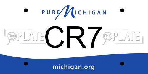 CR7 Michigan License Plate