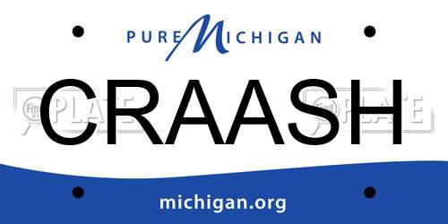 CRAASH Michigan License Plate
