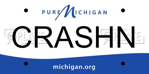 CRASHN Michigan License Plate