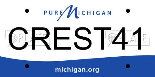 CREST41 Michigan License Plate