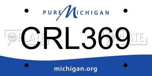 CRL369 Michigan License Plate