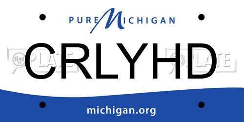CRLYHD Michigan License Plate
