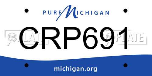 CRP691 Michigan License Plate