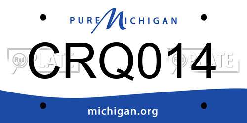 CRQ014 Michigan License Plate