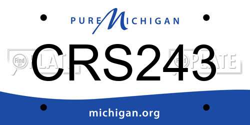 CRS243 Michigan License Plate