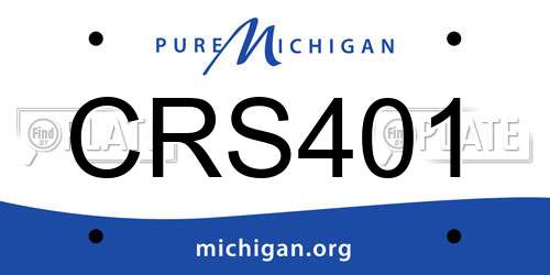 CRS401 Michigan License Plate
