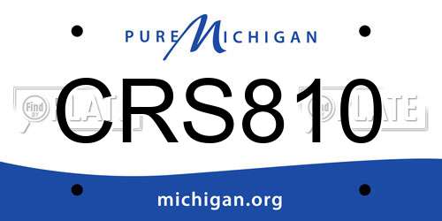 CRS810 Michigan License Plate