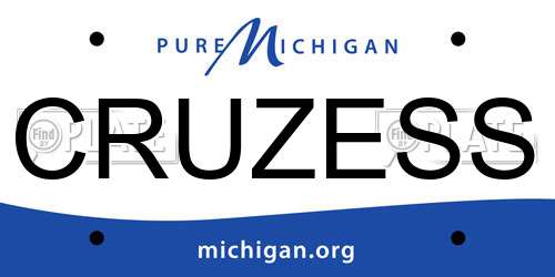 CRUZESS Michigan License Plate