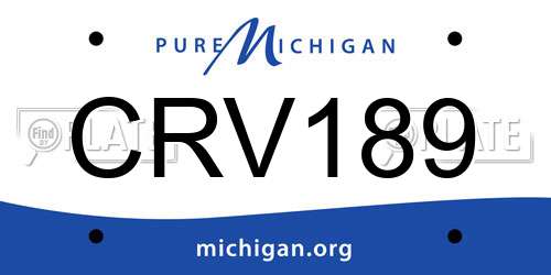 CRV189 Michigan License Plate