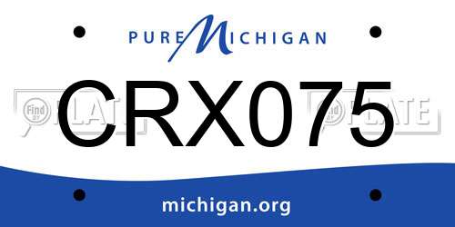 CRX075 Michigan License Plate