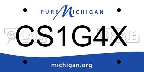 CS1G4X Michigan License Plate