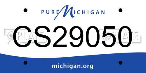 CS29050 Michigan License Plate