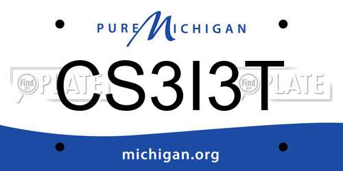 CS3I3T Michigan License Plate