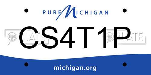 CS4T1P Michigan License Plate