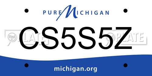 CS5S5Z Michigan License Plate