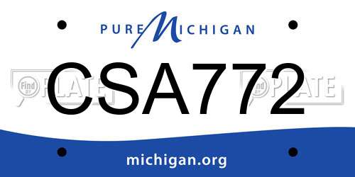 CSA772 Michigan License Plate