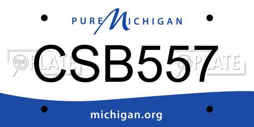CSB557 Michigan License Plate