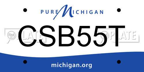 CSB55T Michigan License Plate