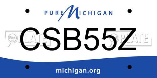 CSB55Z Michigan License Plate