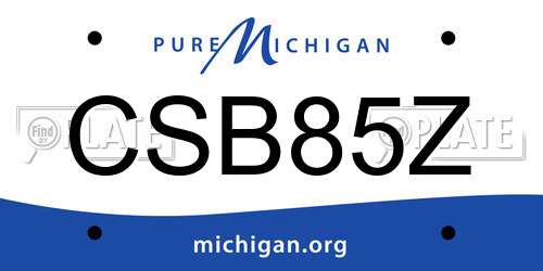 CSB85Z Michigan License Plate