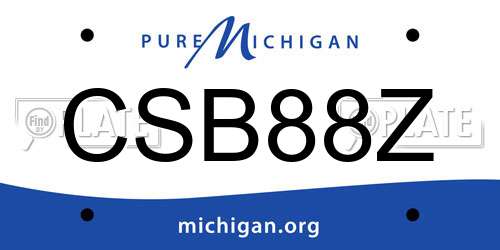 CSB88Z Michigan License Plate