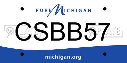 CSBB57 Michigan License Plate