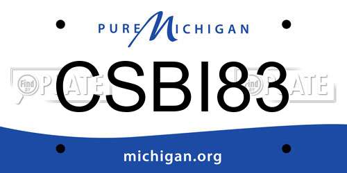 CSBI83 Michigan License Plate
