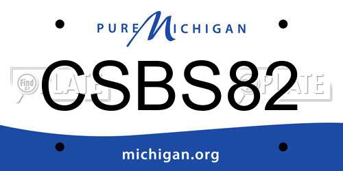 CSBS82 Michigan License Plate