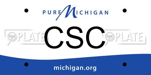 CSC Michigan License Plate