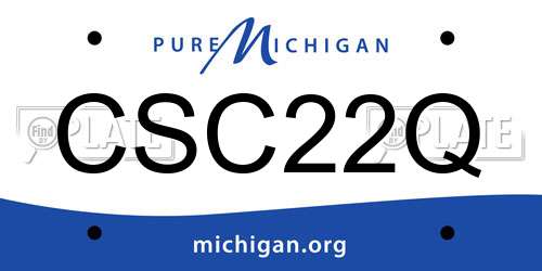 CSC22Q Michigan License Plate
