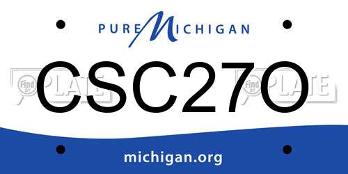 CSC27O Michigan License Plate