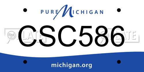CSC586 Michigan License Plate