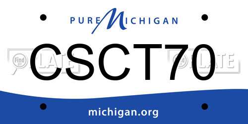 CSCT70 Michigan License Plate